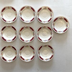 Vintage Homer Laughlin Majestic Brittany Lady Alice 6" Saucer Set of 10